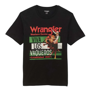 Men's Wrangler Viva Los Vaqueros Graphic T-Shirt 2XLarge Washed Black