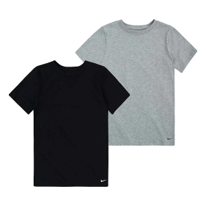 Kids' Nike Crew 2-Pack T-Shirt Small Grey Heather/Black