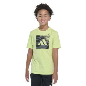 Boys' adidas Camo Box Logo T-Shirt XLarge Pulse Lime