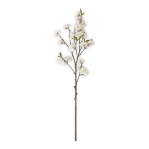 K&K Interiors 36in White Cherry Blossom Spray