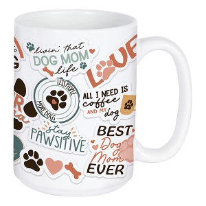 Carson Home Accents 16oz Dog Mom Sticker Mug