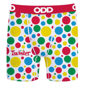 Boys' ODD SOX Twister Boxer Briefs Underwear Large White/Multi