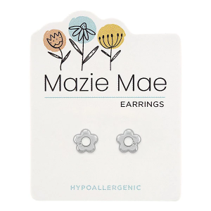 Mazie Mae Flower Earrings Silver