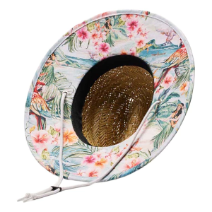 Kids' Hemlock Hat Co Printed Straw Sun Hat Hanalei Hula