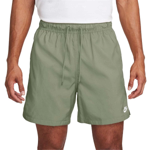 Men's Nike Club Woven Flow Shorts Small Oil Green/White
