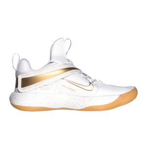 Women's Nike React HyperSet SE Volleyball Shoes 10.5 Regular White/Gold