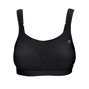 Women's Champion Volleyball Double Dry+ Spot Comfort Sports Bra 42 DD Black