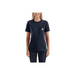 Women's Carhartt WK87 Workwear Pocket T-Shirt XLarge Navy
