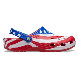 Women's Crocs USA Flag Casual Clogs Regular M4/W6 Red/White/Blue