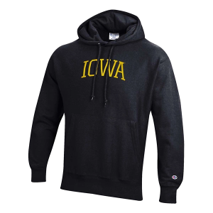 Iowa Hawkeyes Champion Hoodie Medium Black