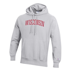 Wisconsin Badgers Champion Hoodie Small Heather Grey