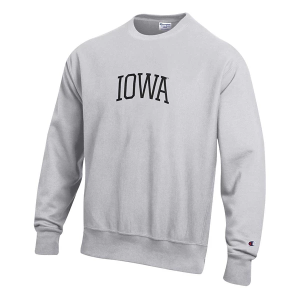 Iowa Hawkeyes Champion Crew XLarge Heather Grey