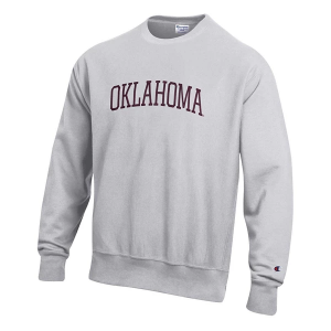 Oklahoma Sooners Champion Crew Large Heather Grey