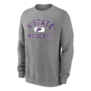 Kansas State Wildcats Nike Crew 2XLarge Heather Grey