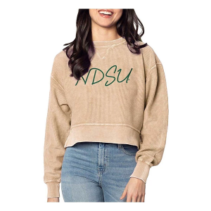 North Dakota State Bison Chicka-D Women's Crew Large Latte