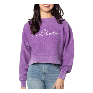 Kansas State Wildcats Chicka-D Women's Crew XLarge Purple