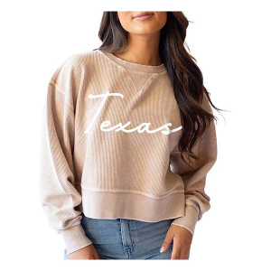 Texas Longhorns Chicka-D Women's Crew Medium Latte