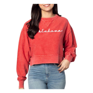 Oklahoma Sooners Chicka-D Women's Crew XLarge Crimson