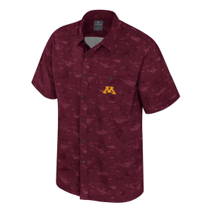 Minnesota Golden Gophers Colosseum Atmosphere Camp Button Up XLarge Maroon