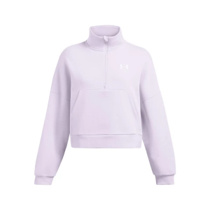 Women's Under Armour Icon Fleece Oversized Long Sleeve 1/2 Zip Medium Purple