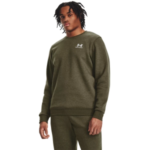 Men's Under Armour Icon Fleece Crewneck Sweatshirt Medium Marine Od Green/White