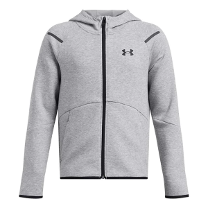 Kids' Under Armour Unstoppable Fleece Full-Zip Hoodie XSmall Grey Heather
