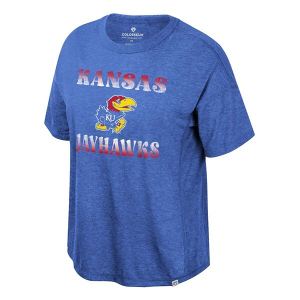 Kansas Jayhawks Colosseum Women's Stereotypical Oversized T-Shirt Large Royal
