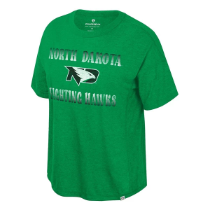 North Dakota Fighting Hawks Colosseum Women's Stereotypical Oversized T-Shirt Small Kelly Green