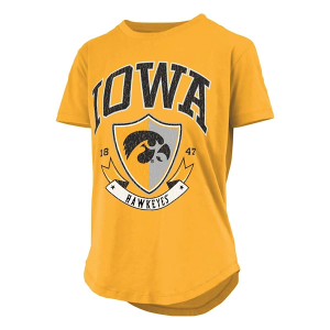 Iowa Hawkeyes Pressbox Women's Buckler T-Shirt XLarge Gold