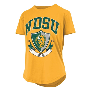 North Dakota State Bison Pressbox Women's Buckler T-Shirt Small Gold