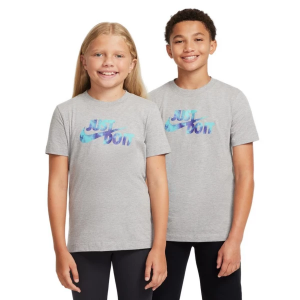 Boys' Nike Sportswear Just Do It HBR GFX Fill T-Shirt Large Grey Heather