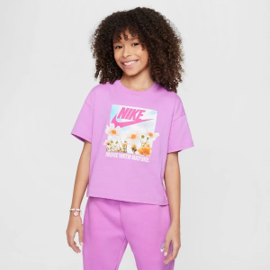 Kids' Nike Sportswear Move With Nature T-Shirt Medium Rush Fuchsia