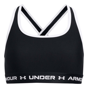 Girls' Under Armour Crossback Sports Bra Small Black/White