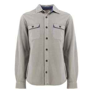 Men's Old Ranch Sprague Long Sleeve Button Up Shirt Medium Neutral Grey