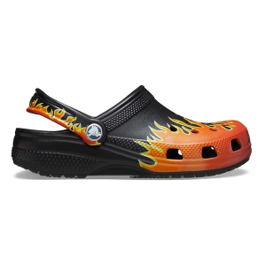 Kids' Crocs Classic Flames Casual Clogs Regular 7T Black/Multi