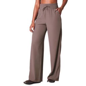Women's Spanx One the Move Wide Leg Pants Large Smoke
