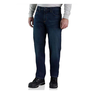 Men's Carhartt Flame Resistant Rugged Flex Relaxed Jeans Utility Pants 36 Midnight Indigo