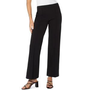 Women's Liverpool Los Angeles Wide Leg Pull On Dress Pants 0 Black