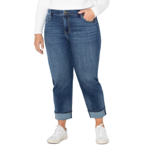 Women's Liverpool Los Angeles Plus Size Marley Cuffed Girlfriend Jeans Rushland 20 27