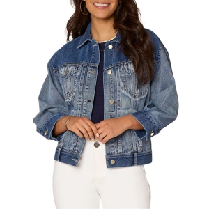 Women's Democracy Western Angle Pocket Denim Jacket XLarge Indigo