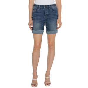 Women's Liverpool Los Angeles The Keeper Fray Cuff Jean Shorts 0 Johnston