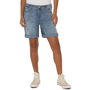 Women's Liverpool Los Angeles Marley Girlfriend Cuffed Jean Shorts 0 Pactola