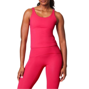 Women's Spanx Get Moving Shelf Scoop Neck Tank Top Small Tulip