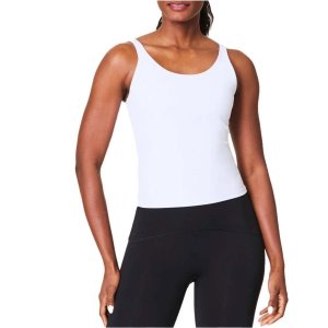 Women's Spanx Get Moving Shelf Scoop Neck Tank Top Small Vivid White