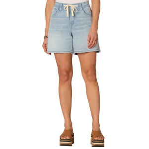 Women's Democracy "Ab"leisure Skyrise Drawstring Relaxed Jean Shorts 0 Light Blue Artisanal Denim