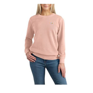 Women's Carhartt Relaxfit Midweight Crewneck Sweatshirt XSmall Soft Rose