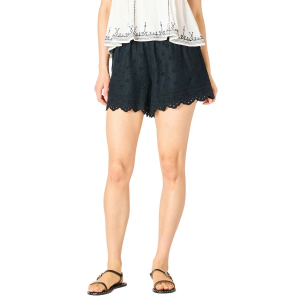 Women's Dex Clothing Lace Trim Shorts Large Black