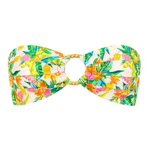 Women's Kulani Kinis Strapless Bandeau Swim Bikini Top Juniors Large Golden Hour