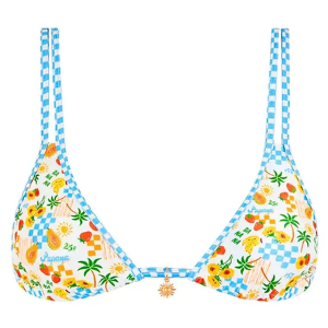 Women's Kulani Kinis Twin Strap Bralette Swim Bikini Top Juniors Medium Suncatcher