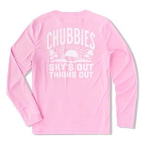 Men's Chubbies Sun Crewneck Long Sleeve T-Shirt 2XLarge The Pink n' Proud